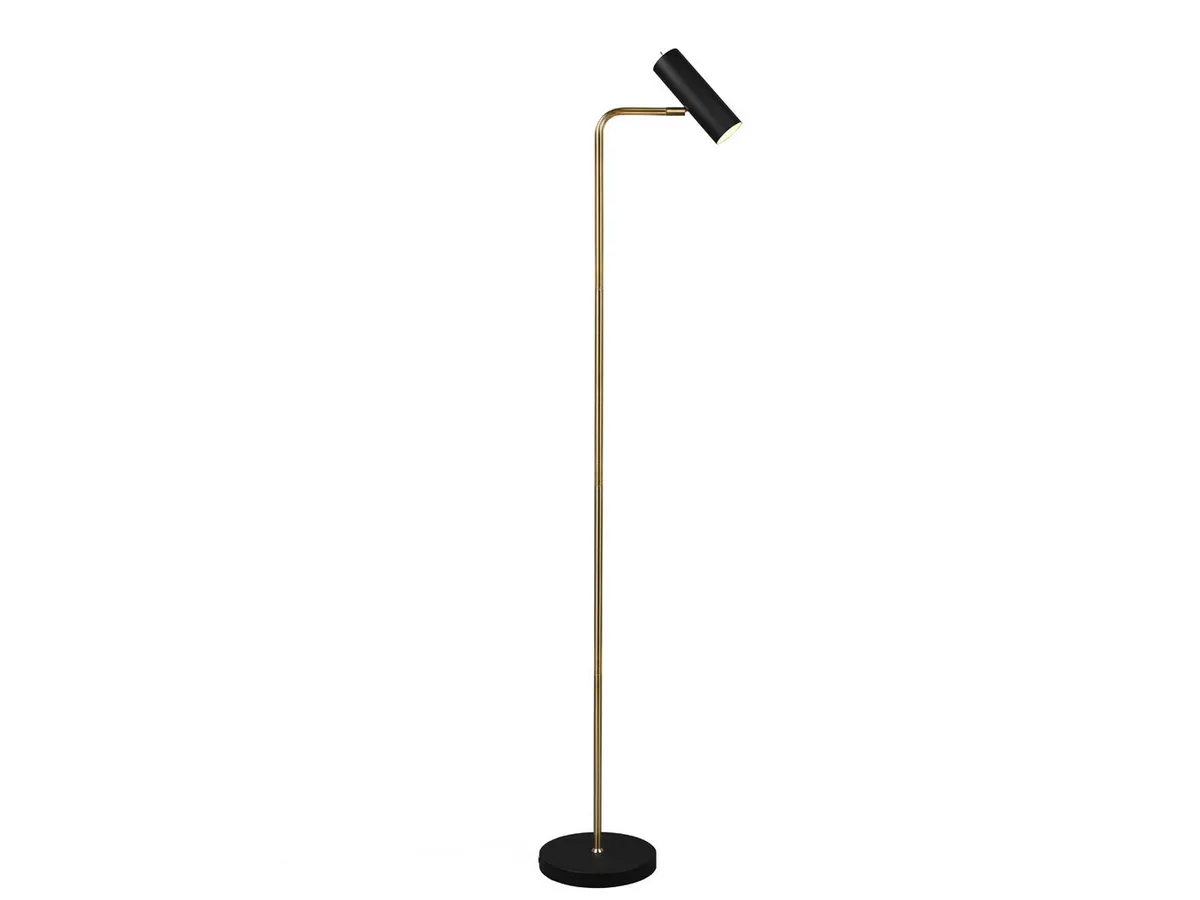 LED Stehlampe Spot schwenkbar mit GU10 LED, Höhe 151cm, dimmbar, LED wechselbar, Warmweiß, Stehleuchte modern zum Lesen, Wohnzimmer Lese-Lampe stehend de Trio en Noir – photo produit