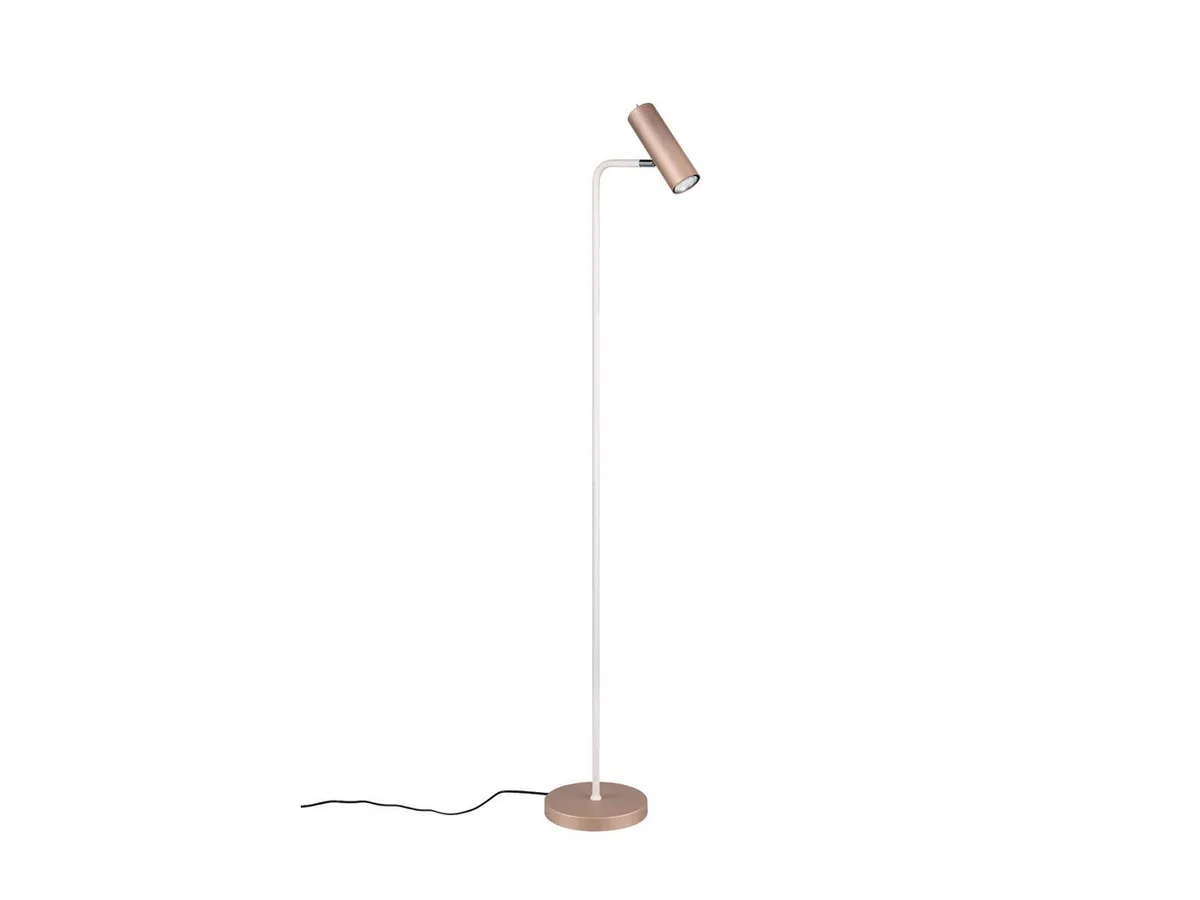 LED Stehlampe Spot schwenkbar mit GU10 LED, Höhe 151cm, dimmbar, LED wechselbar, Warmweiß, Stehleuchte modern zum Lesen, Wohnzimmer Lese-Lampe stehend fra Trio i Brun – produktbillede