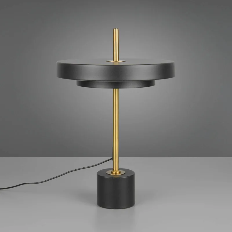 LED tafellamp Keaton, zwart/goudkleurig, hoogte 45 cm, CCT von Trio in Schwarz, Gold, Weiß – Produktfoto