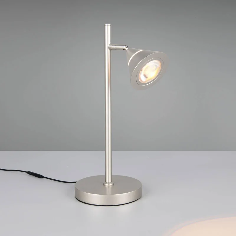 LED tafellamp Romeo, hoogte 40 cm, nikkelkleurig, metaal, CCT von Trio in Nikkel – Produktfoto