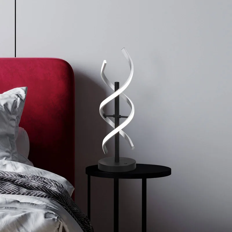 LED tafellamp Sequence, dimbaar, CCT, aluminium von Trio in Geborsteld aluminium – Produktfoto
