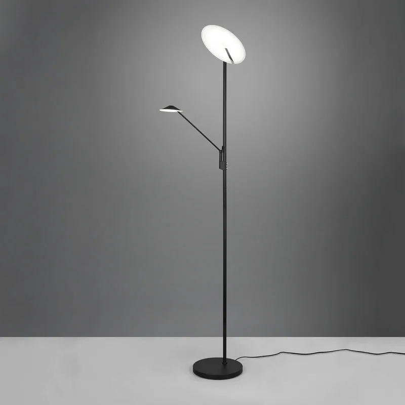 LED vloerlamp Brantford leeslamp by Trio in Matzwart – product photo