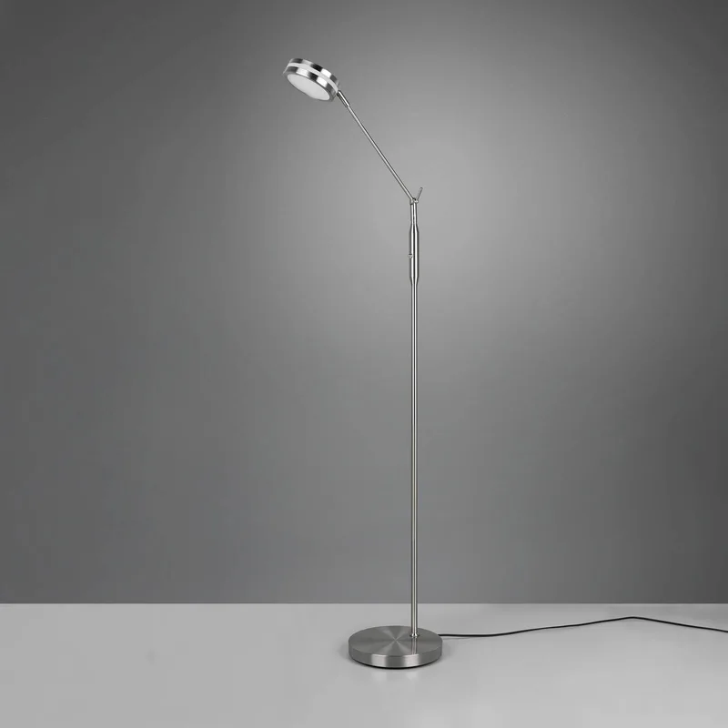 LED vloerlamp Franklin, sensordimmer van Trio in Mat nikkel – productfoto