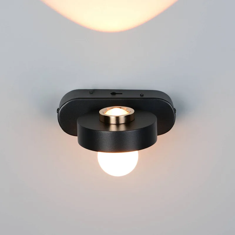 LED wandlamp Arpino zwart Uitsteek 15 cm Metaal 2-lamps. de Trio en Zwart mat – photo produit