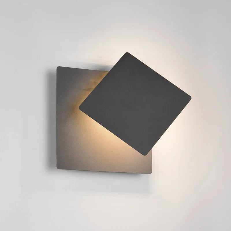 LED wandlamp Mio, matzwart, breedte 18 cm, metaal de Trio en Zwart mat – photo produit