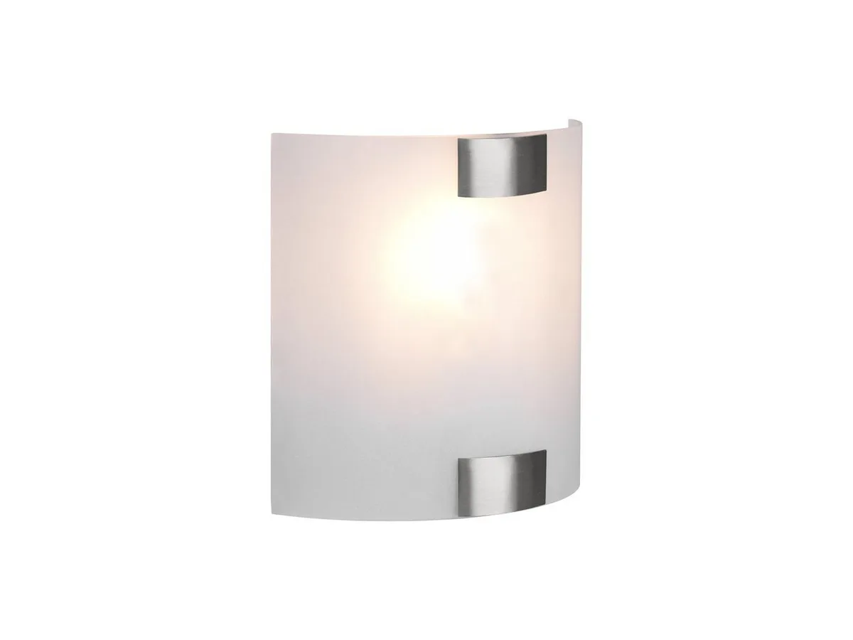 LED Wandleuchte mit Glasschirm inkl. E27 LED, Höhe 20cm, dimmbar, LED wechselbar, Warmweiß, kleine innen Wand-Lampe Designklassiker, Wandbeleuchtung Wohnzimmer de Trio en Argent, Blanc – photo produit