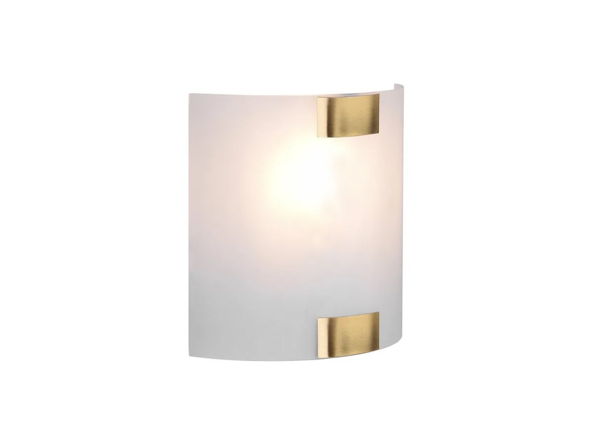 LED Wandleuchte mit Glasschirm inkl. E27 LED, Höhe 20cm, dimmbar, LED wechselbar, Warmweiß, kleine innen Wand-Lampe Designklassiker, Wandbeleuchtung Wohnzimmer van Trio in Wit – productfoto