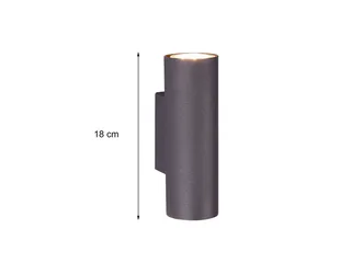 LED Wandleuchte Up & Down Höhe 18cm, inkl. GU10 LED, dimmbar, LED wechselbar, Warmweiß, kleine innen Wandlampe, indirekte Wand-Beleuchtung Wohnzimmer van Trio in Zwart – productfoto 4 van 5