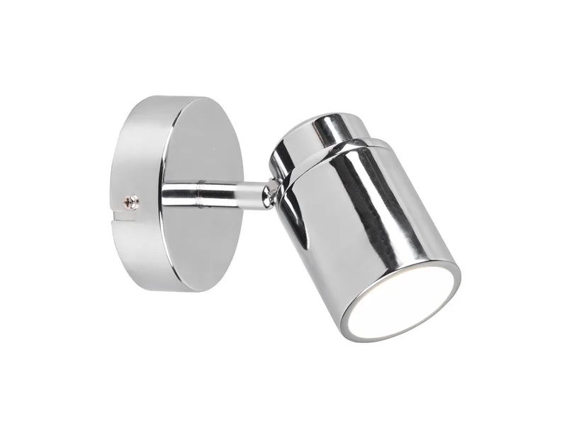 LED Wandstrahler Badezimmer geeignet, Tiefe 15,5cm, dimmbar, LED wechselbar, Warmweiß, innen Wand-Lampe Gäste WC, Badlampe Strahler schwenkbar inkl. GU10 LED de Trio en Argent – photo produit