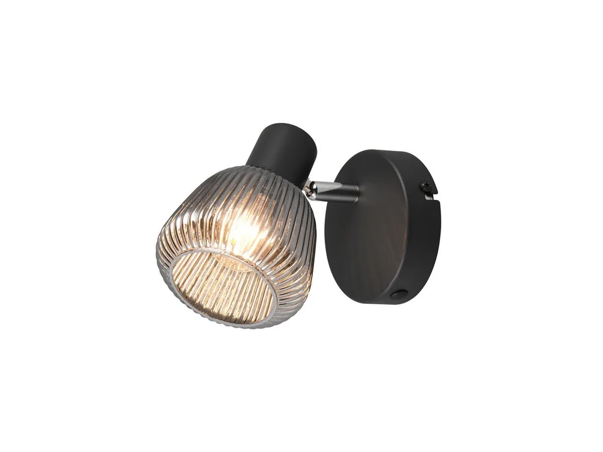LED Wandstrahler, Dimmfunktion, LED wechselbar, warmweiß, Wand-beleuchtung Licht-strahler innen Wandleuchte Treppenhaus, H: 17cm von Trio in Grau, Schwarz – Produktfoto