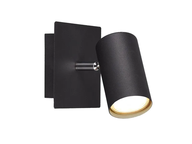 LED Wandstrahler Spot schwenkbar Höhe 12cm inkl. GU10 LED, dimmbar, LED wechselbar, Warmweiß, kleine innen Wand-Leuchte, Strahler für Wohnzimmer & Flur de Trio en Noir – photo produit