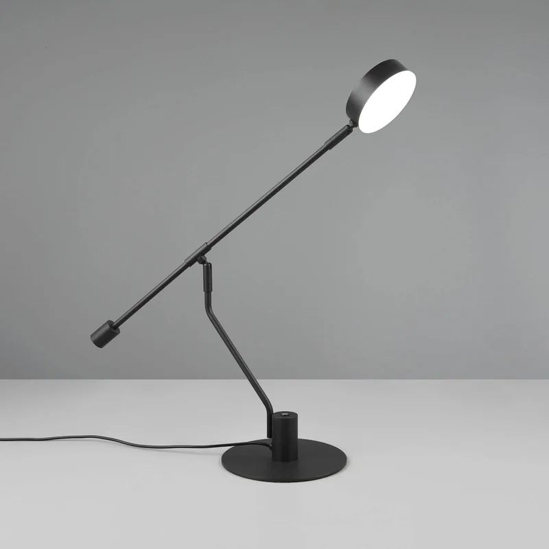 Manduro LED bureaulamp, metaal, CCT dimmer van Trio in Zwart – productfoto