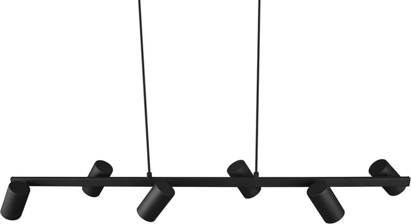 MARLEY - Hanglamp - excl. 6x GU10 35W - Aanpasbaar in de hoogte de Trio en Zwart mat – photo produit