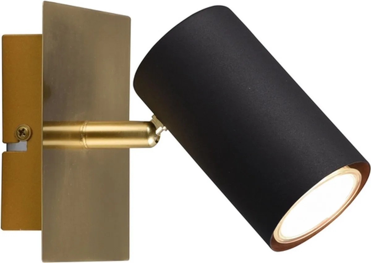 MARLEY - Spot - excl. 1x GU10 3 W - Wand- en plafondmontage de Trio en Zwart-goud – photo produit