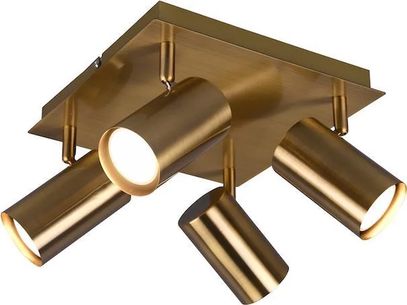 MARLEY - Spot - excl. 4x GU10 3W fra Trio i Oud messing – produktbillede