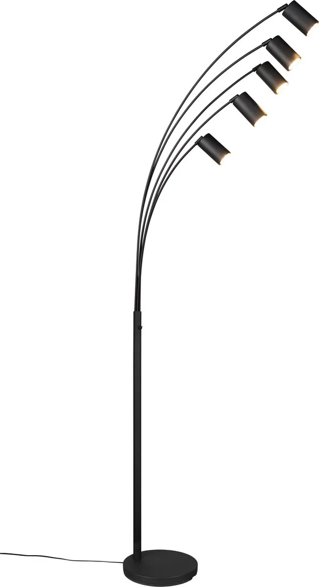 MARLEY - Vloerlamp - excl. 5x GU10 4,5 W de Trio en Zwart mat – photo produit
