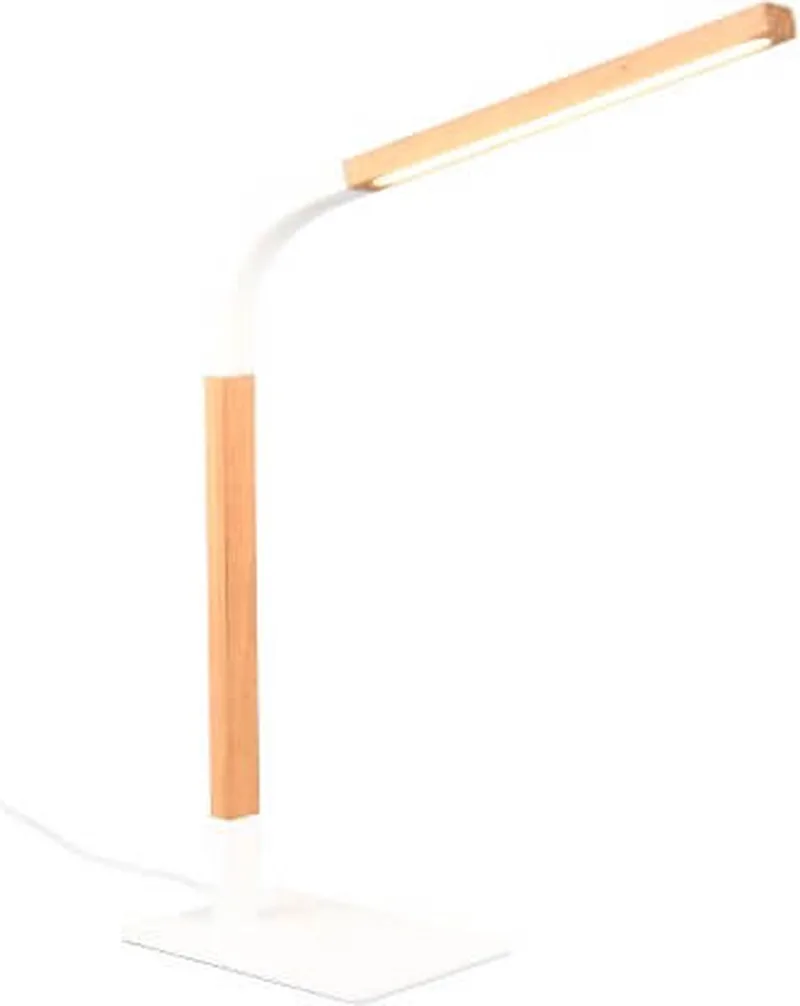 NORRIS - Tafellamp - Bureaulamp - incl. 1x SMD 7W - Touch functie - Snoerschakelaar de Trio en Wit mat – photo produit