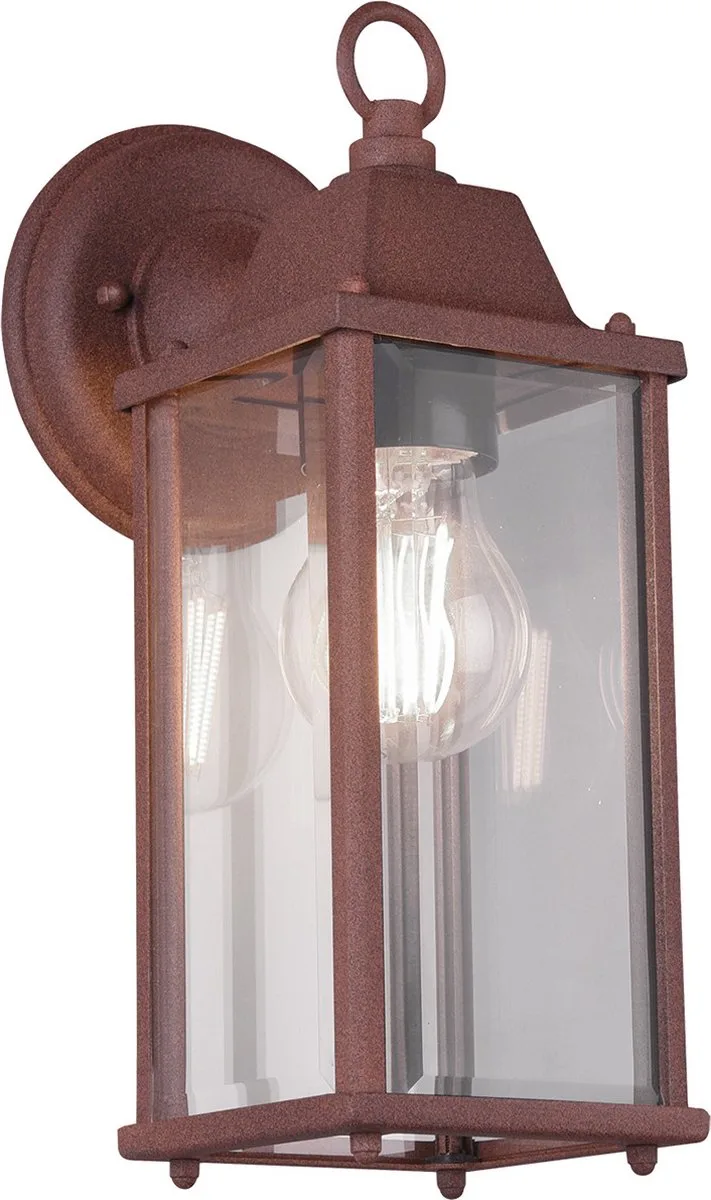 OLONA - Wandlamp - excl. 1x E27 4 W - Wandmontage - Buitenverlichting - IP23 de Trio en Roestkleur – photo produit