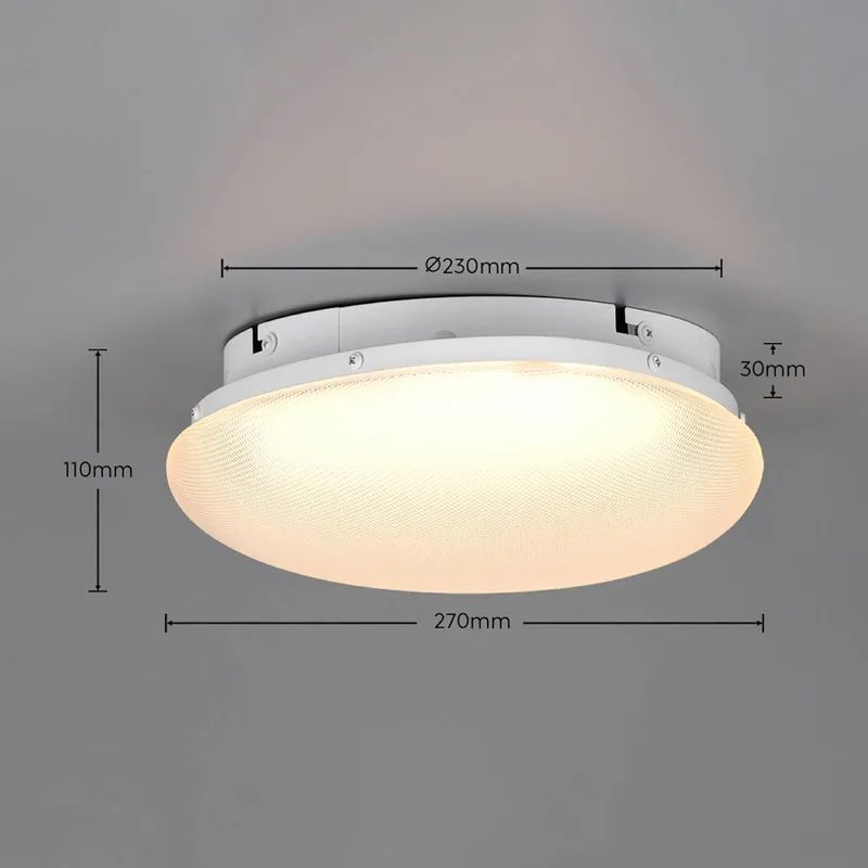 Ozera LED plafondlamp, lengte 36 cm, kunststof, CCT von Trio in Weiß – Produktfoto