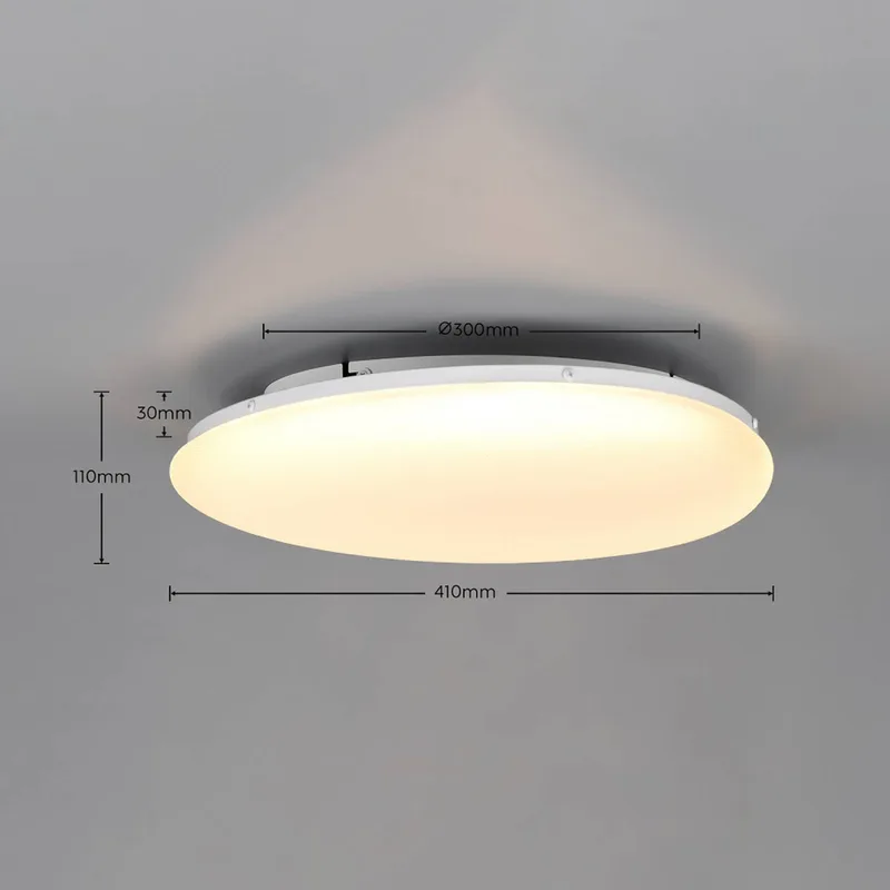 Ozera LED plafondlamp, lengte 55 cm, kunststof, CCT de Trio en Blanc – photo produit