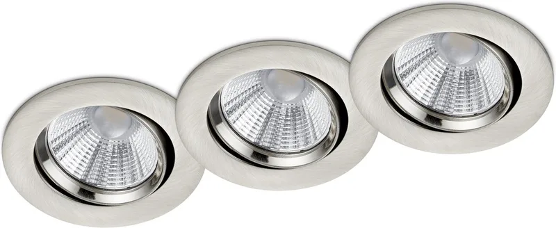 PAMIR - Inbouwverlichting - Nikkel mat - SMD LED - Binnenverlichting - Draaibaar fra Trio i Matzilver – produktbillede