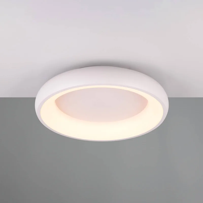 Plafondlamp Cardona, Ø 46,5 cm, mat wit, metaal, CCT de Trio en Wit mat – photo produit