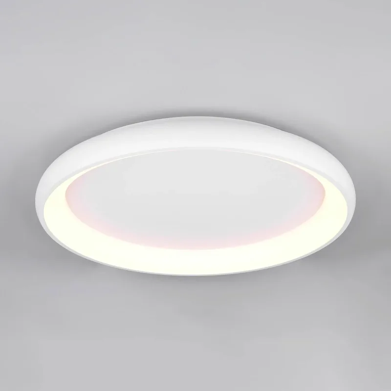 Plafondlamp Cardona, Ø 75 cm, mat wit, metaal, CCT fra Trio i Wit mat – produktbillede