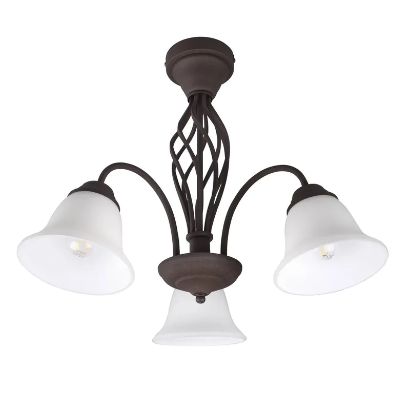 Plafondlamp Rustica, roestkleuren, 3-lamps fra Trio i Roestkleurig, Hvid – produktbillede
