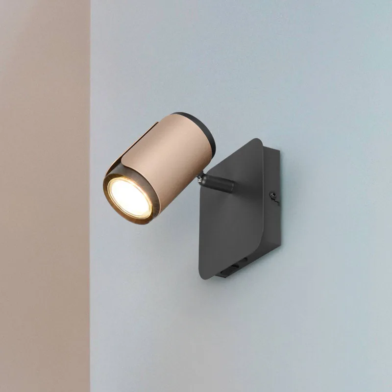 Plafondspot Gillan, coffee, 1-lamp, metaal, GU10 de Trio en Koffiebruin, Noir – photo produit