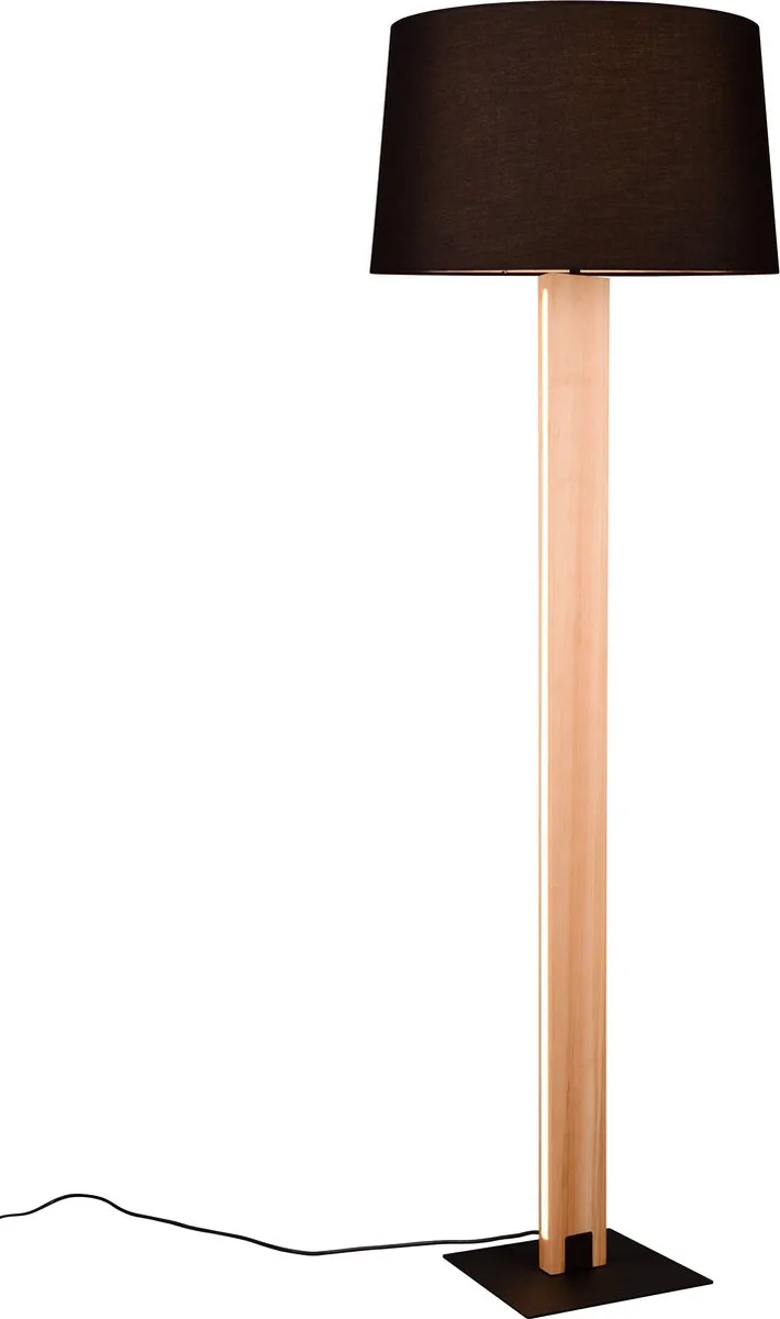 RAHUL - Vloerlamp - excl. 1x E27 40W de Trio en Zwart mat – photo produit