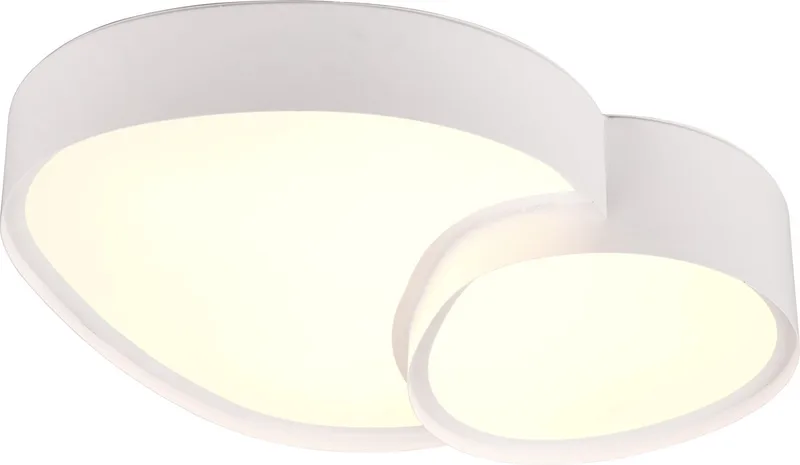 RISE - Plafondlamp - Zwart goud - incl. 1x SMD 21W - Geintergreerde dimmer - Memory functie - Lichtkleur instelbaar fra Trio i Wit mat – produktbillede