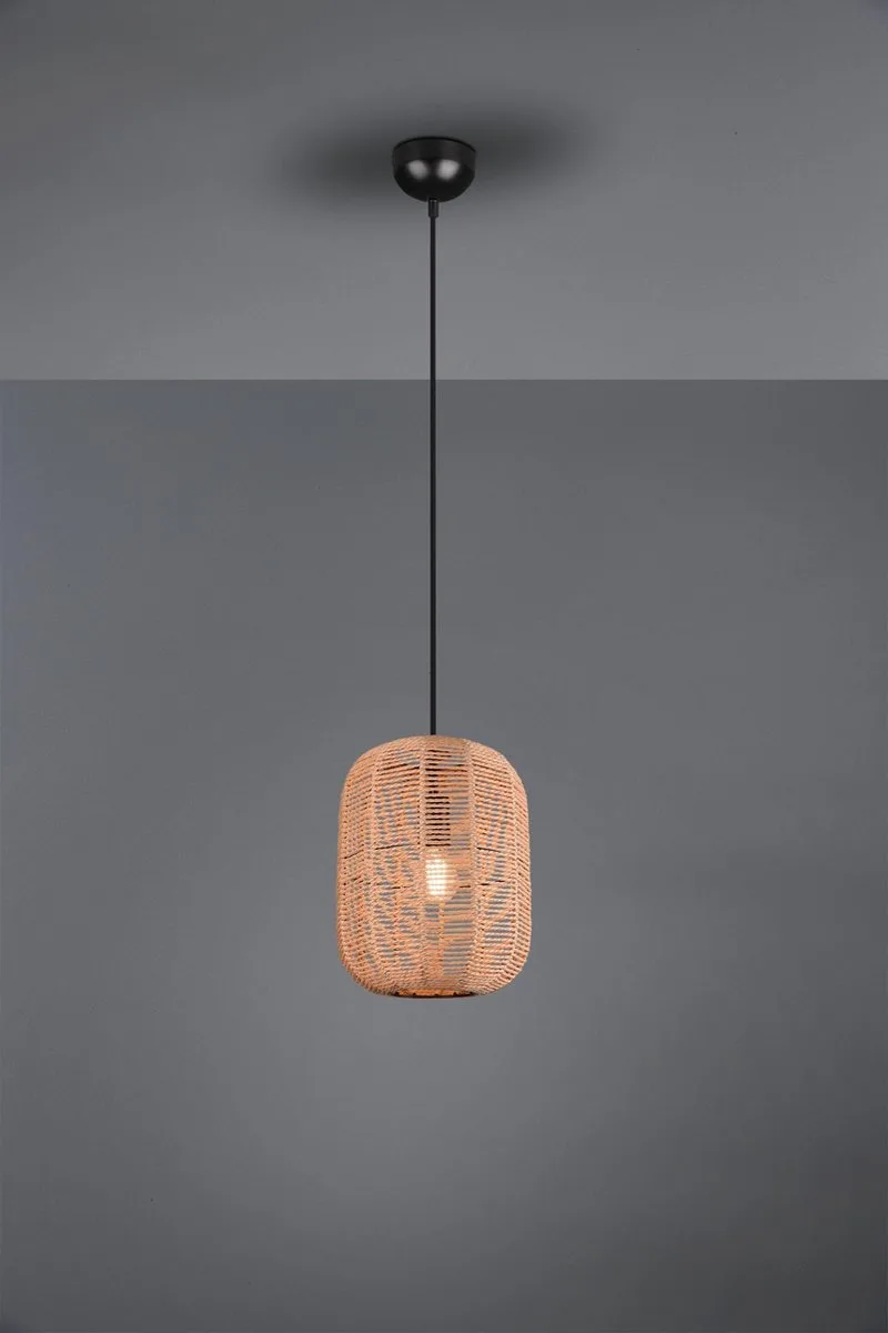 RUNA - Hanglamp - mat - excl. 1x E27 40W van Trio in Zwart – productfoto