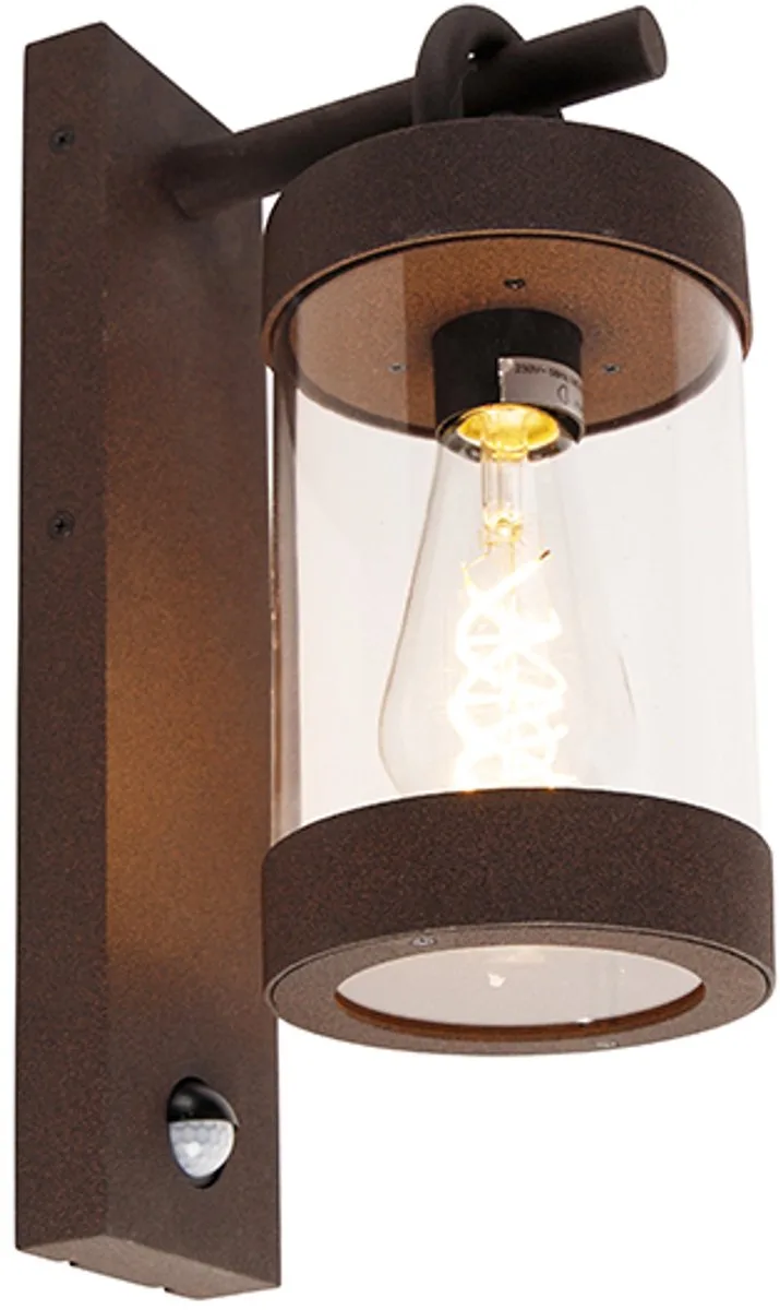 SAMBESI - Wandlamp - Roestkleur - excl. 1x E27 4W - Bewegingssensor - Buitenverlichting - IP44 fra Trio i Roestbruin – produktbillede