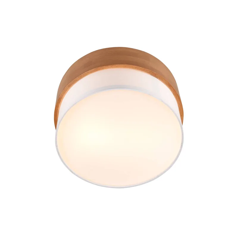 Seasons loftslampe, træ/hvid Ø 30 cm fra Trio i Brun, Hvid – produktbillede