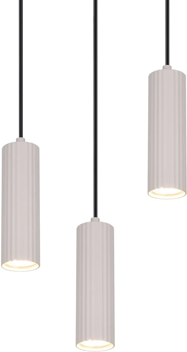 SOKA - Hanglamp - excl. 3x GU10 5 W - Plafondbevestiging - In hoogte verstelbaar fra Trio i Grijs warm – produktbillede