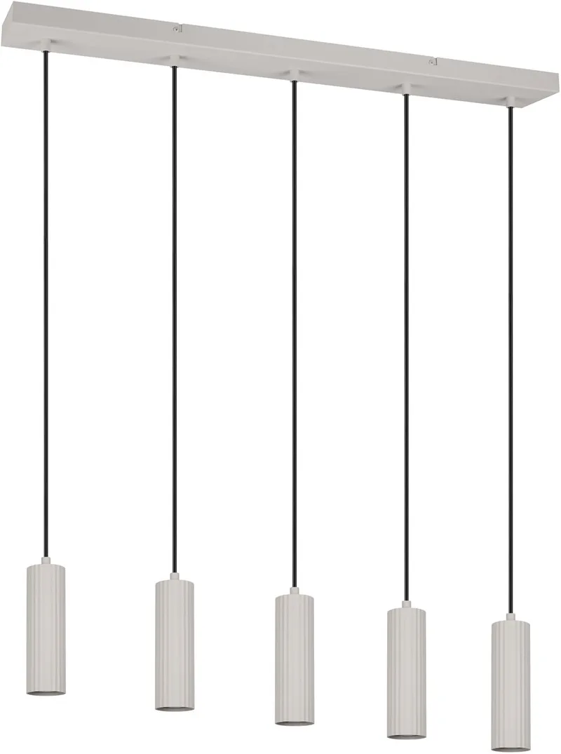 SOKA - Hanglamp - excl. 5x GU10 5 W - Plafondbevestiging - In hoogte verstelbaar fra Trio i Grijs warm – produktbillede