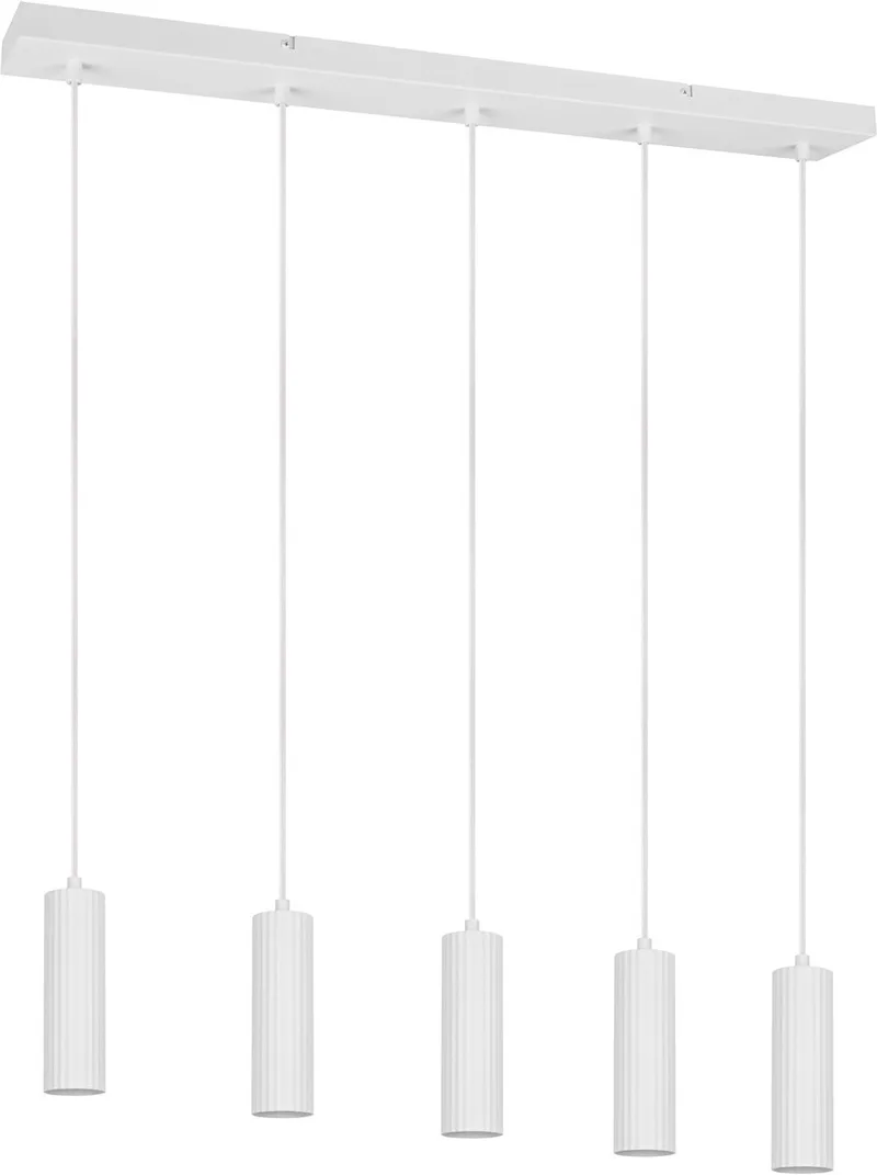 SOKA - Hanglamp - excl. 5x GU10 5 W - Plafondbevestiging - In hoogte verstelbaar de Trio en Wit mat – photo produit