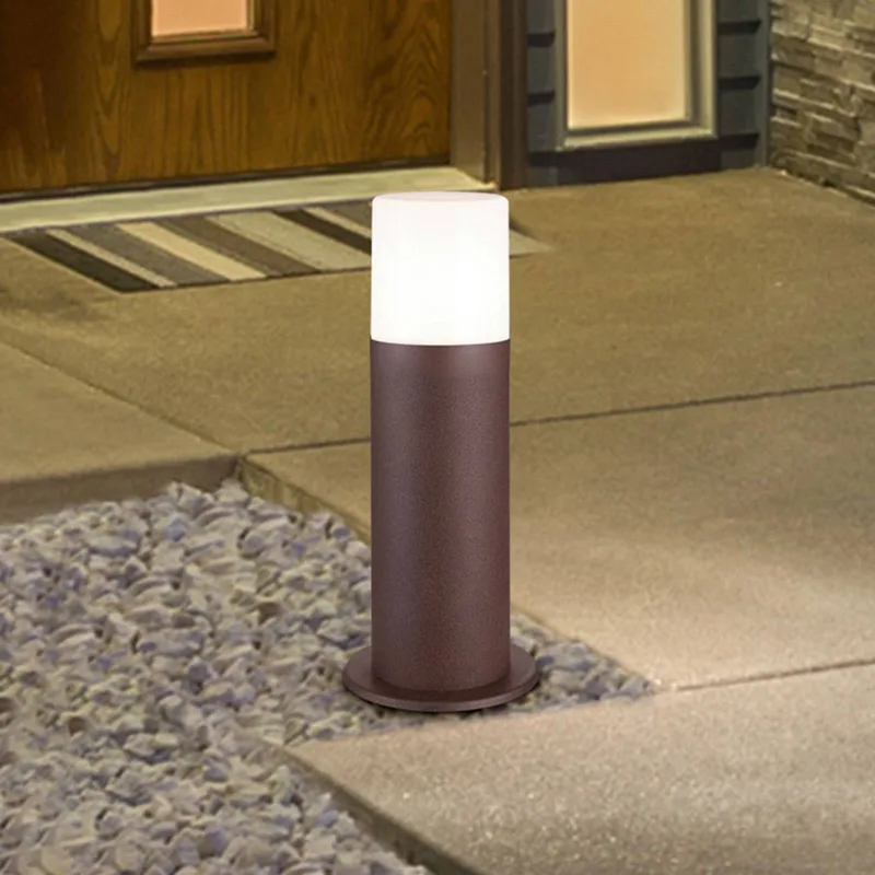 Lighting Sockellampa Hoosic av aluminiumgjutgods, rost från Trio i Roestbruin, Vit – produktbild