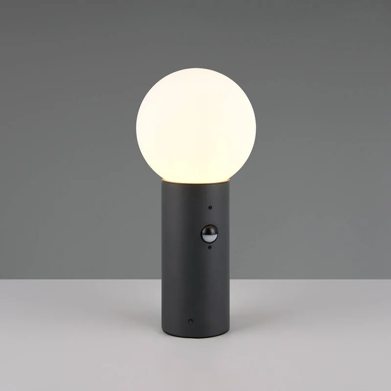 Sokkellamp Mures, hoogte 40 cm, metaal, sensor fra Trio i Antracit – produktbillede