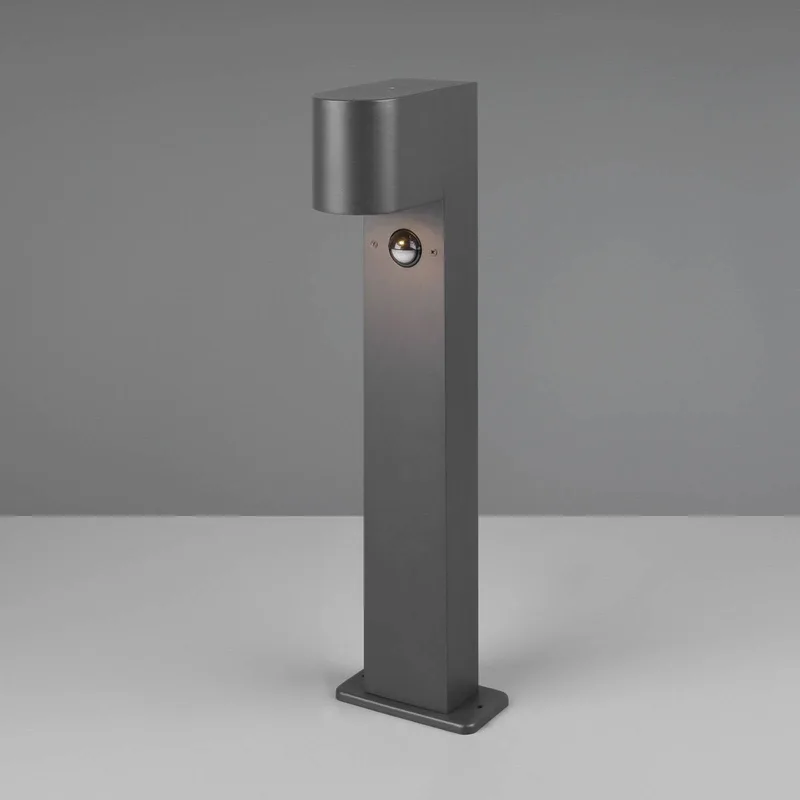 Sokkellamp Roya, bewegingssensor by Trio in Anthracite – product photo