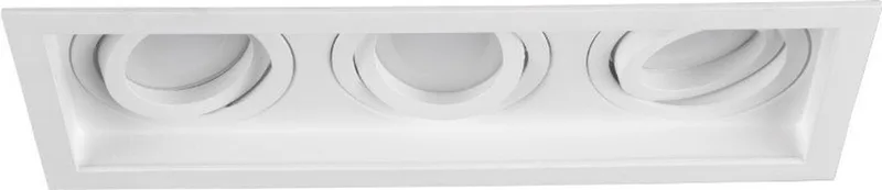 Spot Armatuur GU10 - Inbouw Rechthoek - 3-lichts - Aluminium - Verdiept - Kantelbaar - Ø˜90 från Trio i Vit – produktbild