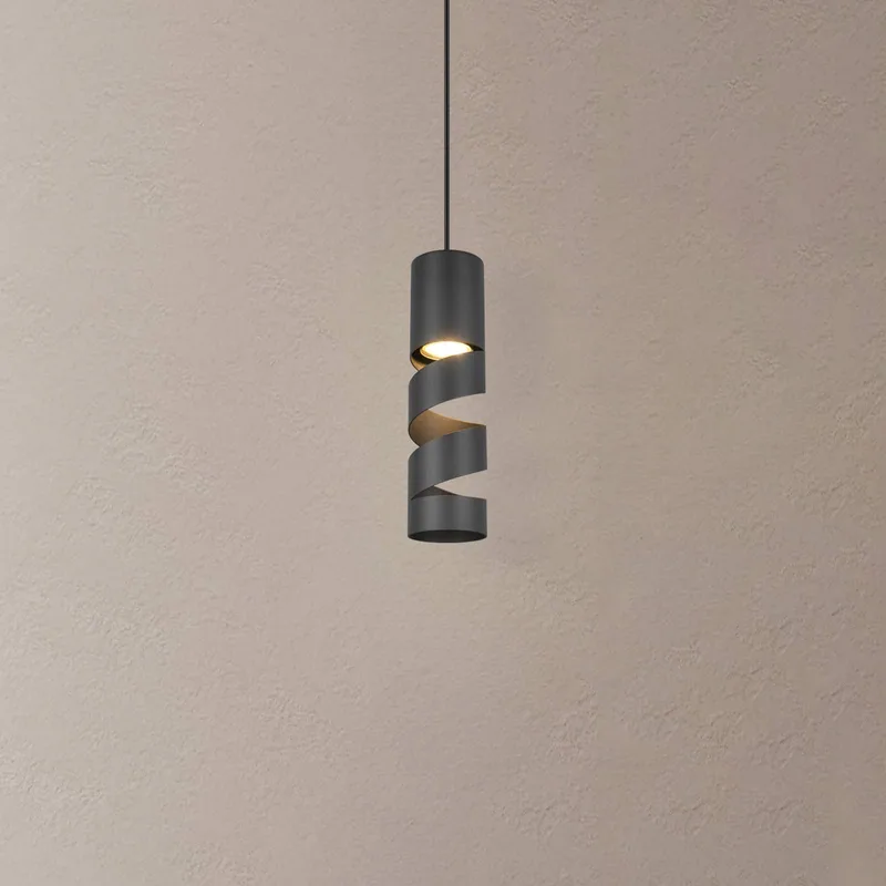 Stream hanglamp, Ø 8 cm, metaal, GU10 fra Trio i Sort – produktbillede
