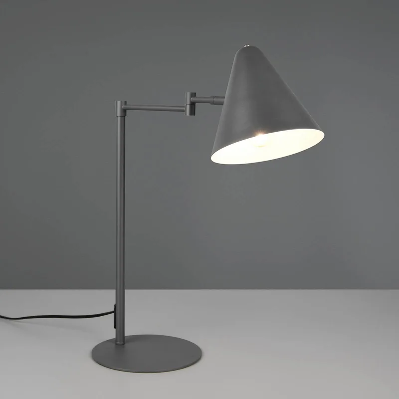 Tafellamp Cosima, hoogte 50 cm, metaal de Trio en Anthracite – photo produit
