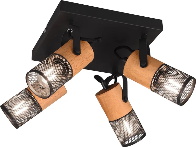 TOSH - Spot - excl. 4x E14 4 W de Trio en Zwart mat – photo produit