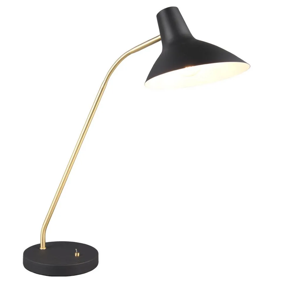 TRAVELLER - Tafellamp - Bureaulamp - excl. 1x E27 4 W - Flexibel de Trio en Zwart-goud – photo produit 2 sur 5