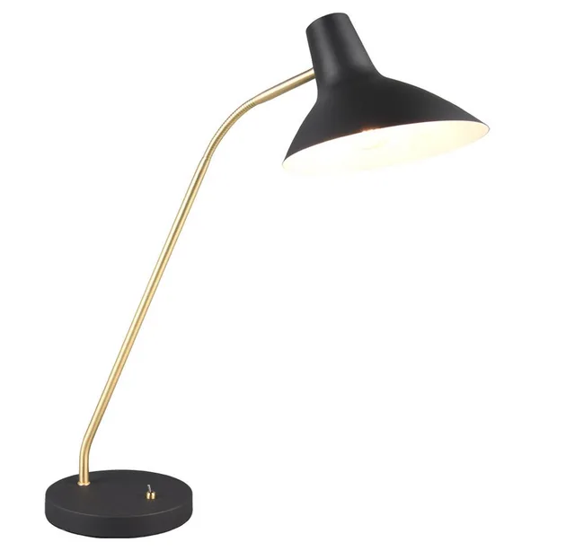 TRAVELLER - Tafellamp - Bureaulamp - excl. 1x E27 4 W - Flexibel de Trio en Zwart-goud – photo produit 2 sur 5