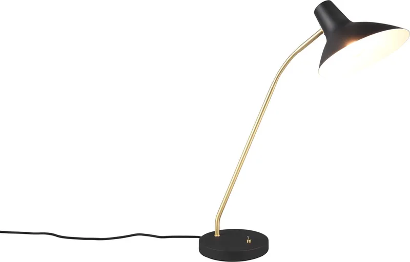 TRAVELLER - Tafellamp - Bureaulamp - excl. 1x E27 4 W - Flexibel de Trio en Zwart-goud – photo produit 1 sur 5
