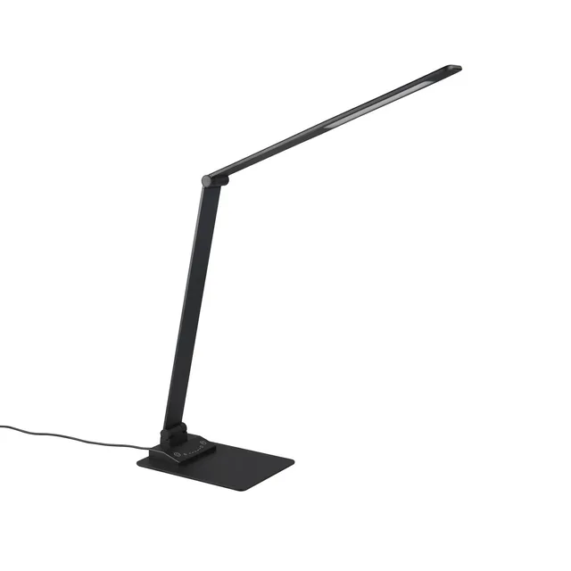 TRAVIS - Tafellamp - Bureaulamp - incl. 1x SMD 6,5W - Geïntegreerde dimmer - Memory functie - USB-poort - Oplaadfunctie de Trio en Zwart mat – photo produit 4 sur 4