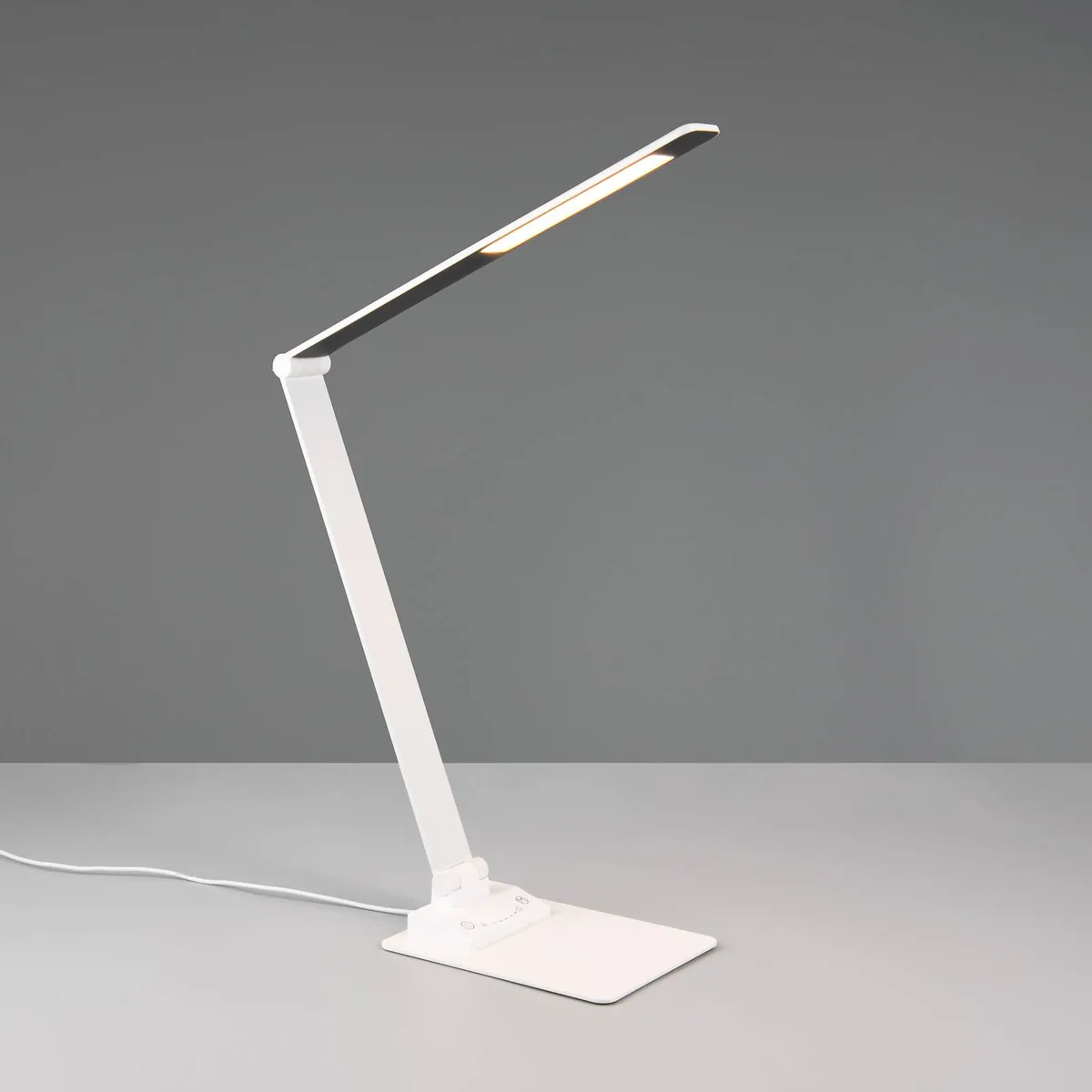 TRAVIS - Tafellamp - Bureaulamp - incl. 1x SMD 6,5W - Geïntegreerde dimmer - Memory functie - USB-poort - Oplaadfunctie fra Trio i Wit mat – produktbillede 2 af 4