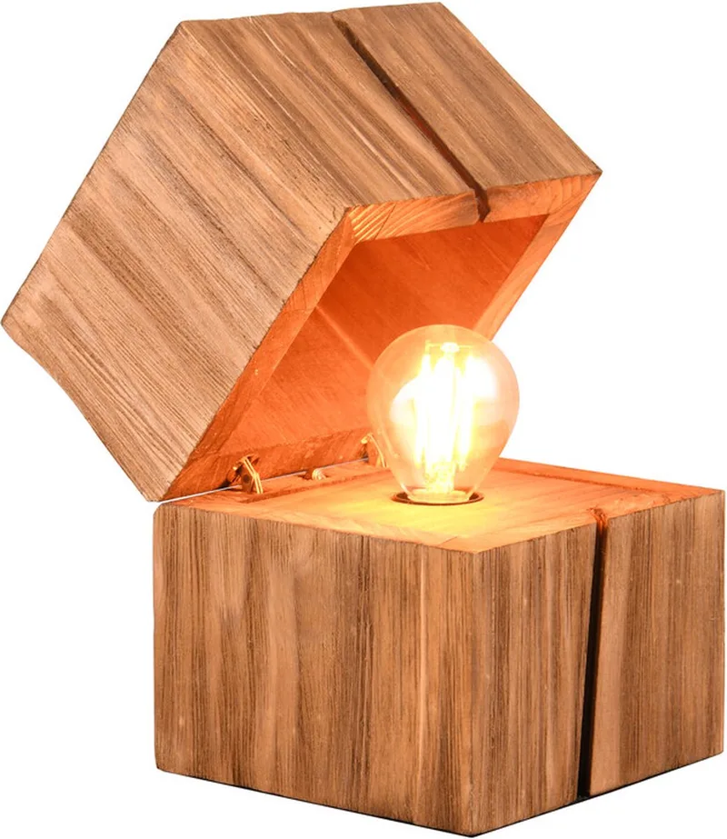 TREASURE - Tafellamp - incl. 1x E14 10W - Snoerschakelaar de Trio en Natuurlijk – photo produit